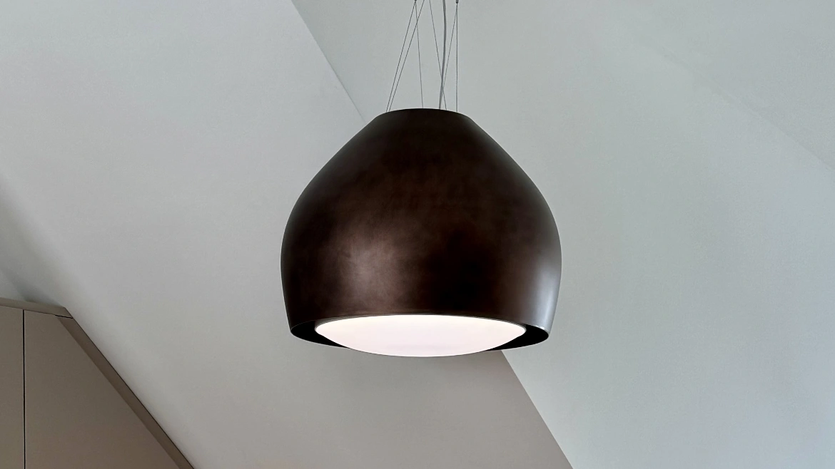 Detail: Falmec Sophie Inselhaube in Kupfer